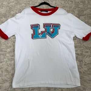 Louis Vuitton LV #54 Patch Logo T-Shirt – White/Red
